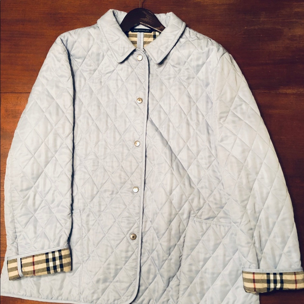 Burberry Light Blue Quilted Jacket - Picture 2 of 11